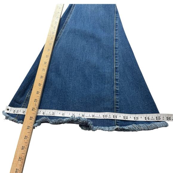 Rock & Roll Insert Bell Bottom High Rise Jeans 28x34 70s Flare Coastal Cowgirl - Picture 12 of 16